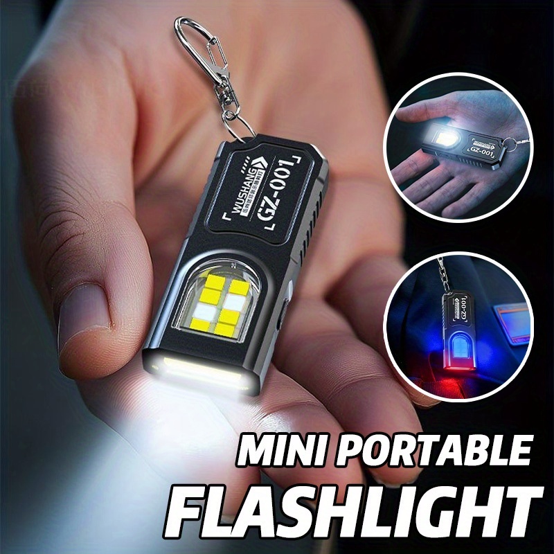 Outdoor Camping Adventure Lamp - Leistungsstarke Mini COB LED Schlüsselanhänger-Taschenlampe USB-C