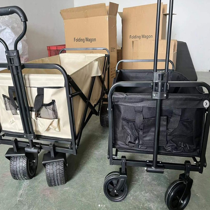 Camp Table Folding - Verstellbarer, Robuster, Zusammenklappbarer Mehrzweck-Transportwagen für Outdoor-Camping,