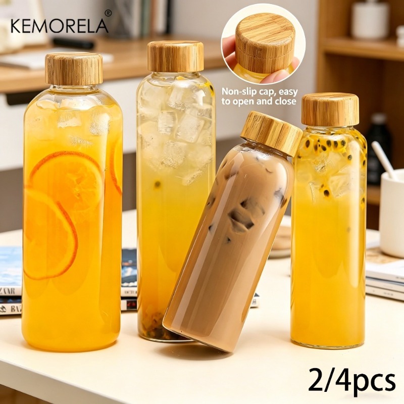 Outdoor Camping Activities For Adults - 2/4 Stück Glas-Sportwasserflasche mit Deckel, auslaufsicher