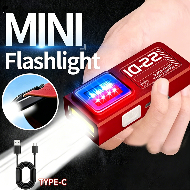 Outdoor Camping Adventure Lamp - 1/2 Stück Mini COB LED Taschenlampe
