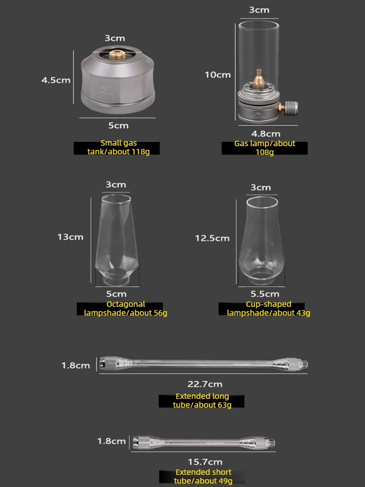 Outdoor Camping Glamping Share - MOUNTAINHIKER Outdoor Camping Gaslicht-Set Retro Dekorative