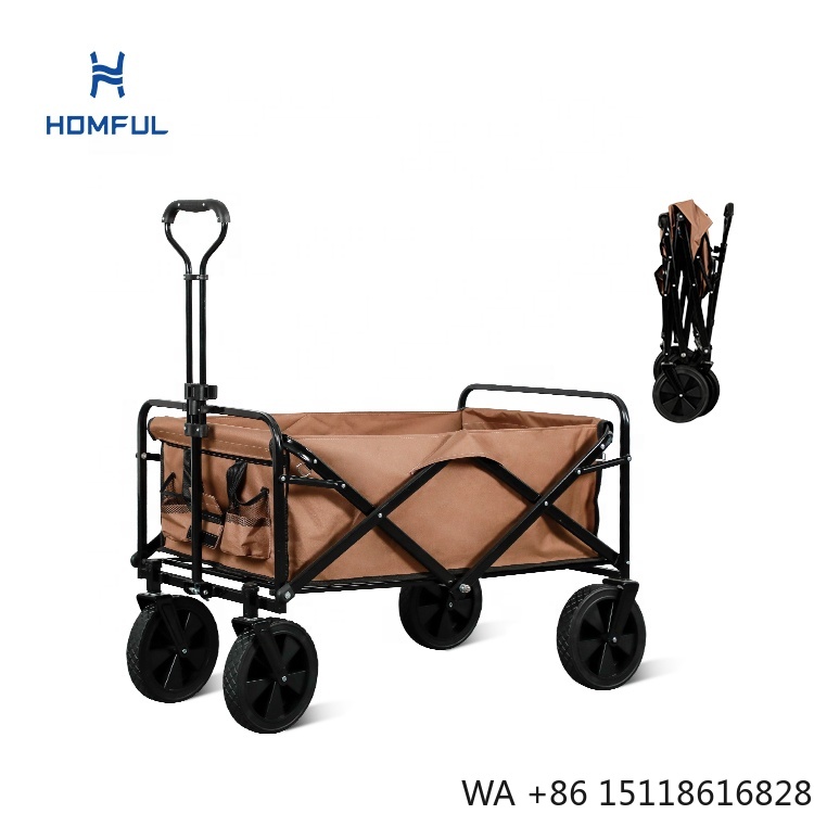 Camp Table Folding - HOMFUL Angelwagen Zusammenklappbarer Faltbarer Camping-Trolley Strandwagen