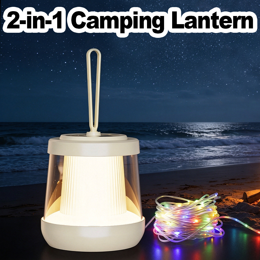 Outdoor Camping Lights String - 2-in-1 Campinglaterne & Lichterkette 10M LED
