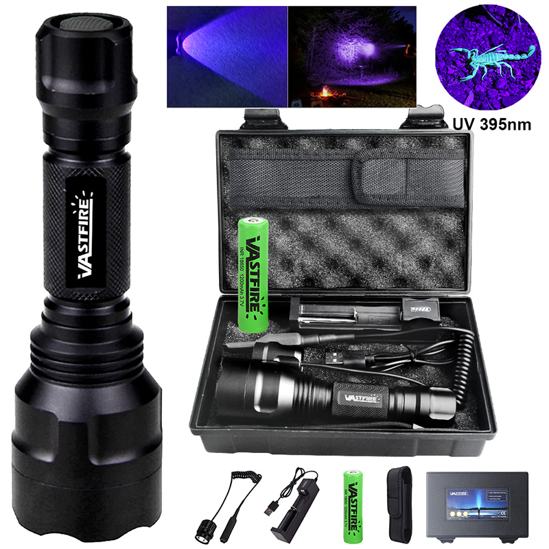 Outdoor Camping Glamping Share - Hochleistungs-LED-UV-Taschenlampen-Set 395NM/ Blaulicht-Taschenlampe 1 Modus Aluminiumlegierung