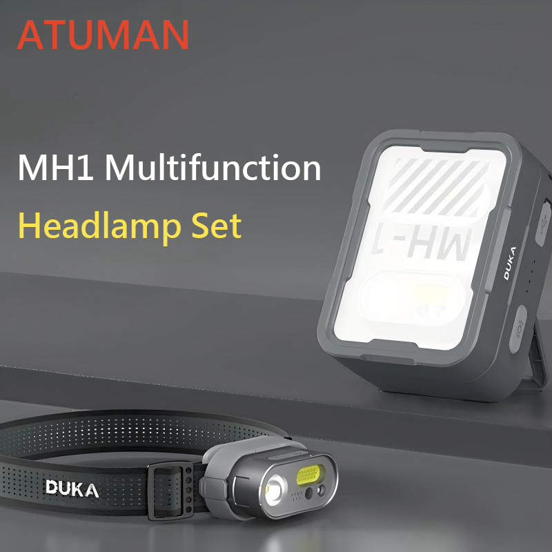 Outdoor Camping Glamping Share - DUKA ATuMan MH1 Multifunktionales Stirnlampen-Set, starke