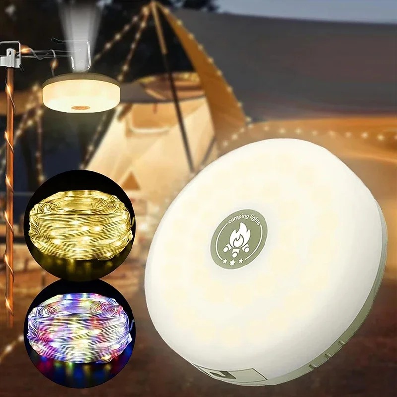 Outdoor Camping Lights String - 4-in-1 Camping Licht LED Reel String