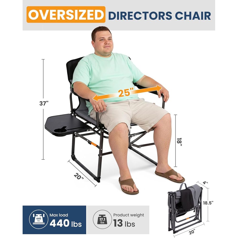Übergroßer Camping-Regiestuhl  – Camp Table Folding Bewertung und Preis