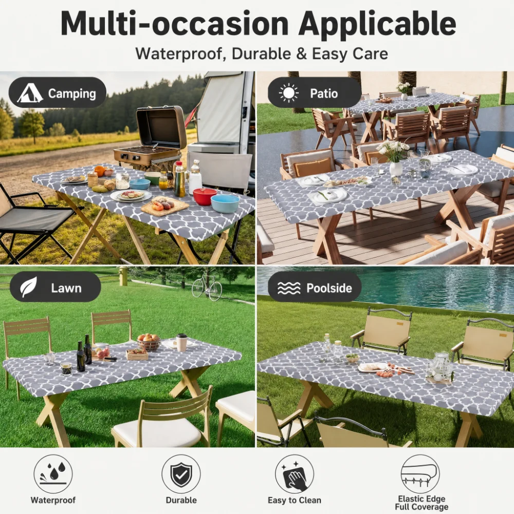 Rechteckige Tischdecke, Elasti – Camp Table Folding Bewertung und Preis