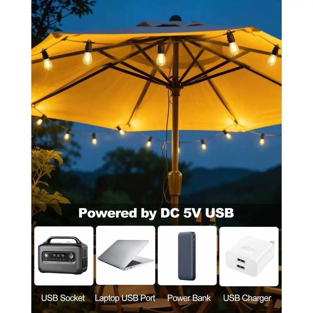 24,6 Fuß lange, USB-betriebene – Outdoor Camping Lights String Bewertung und Preis