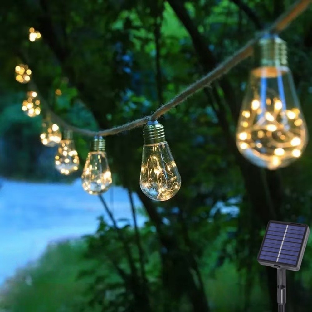 1 Stück 5M10LED Solar Hanfseil – Outdoor Camping Lights String Bewertung und Preis