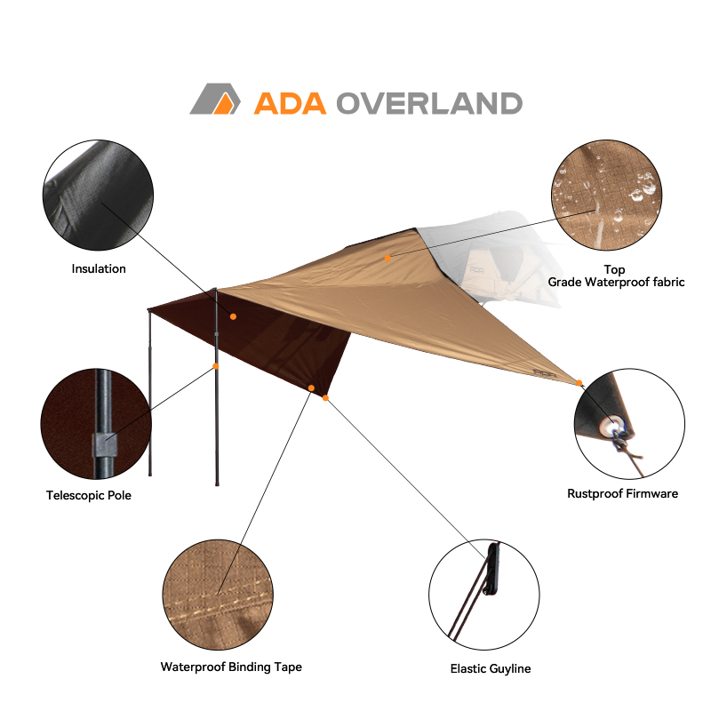 Wasserdichtes Oxford-Vordachze – Outdoor Camping Awning Bewertung und Preis