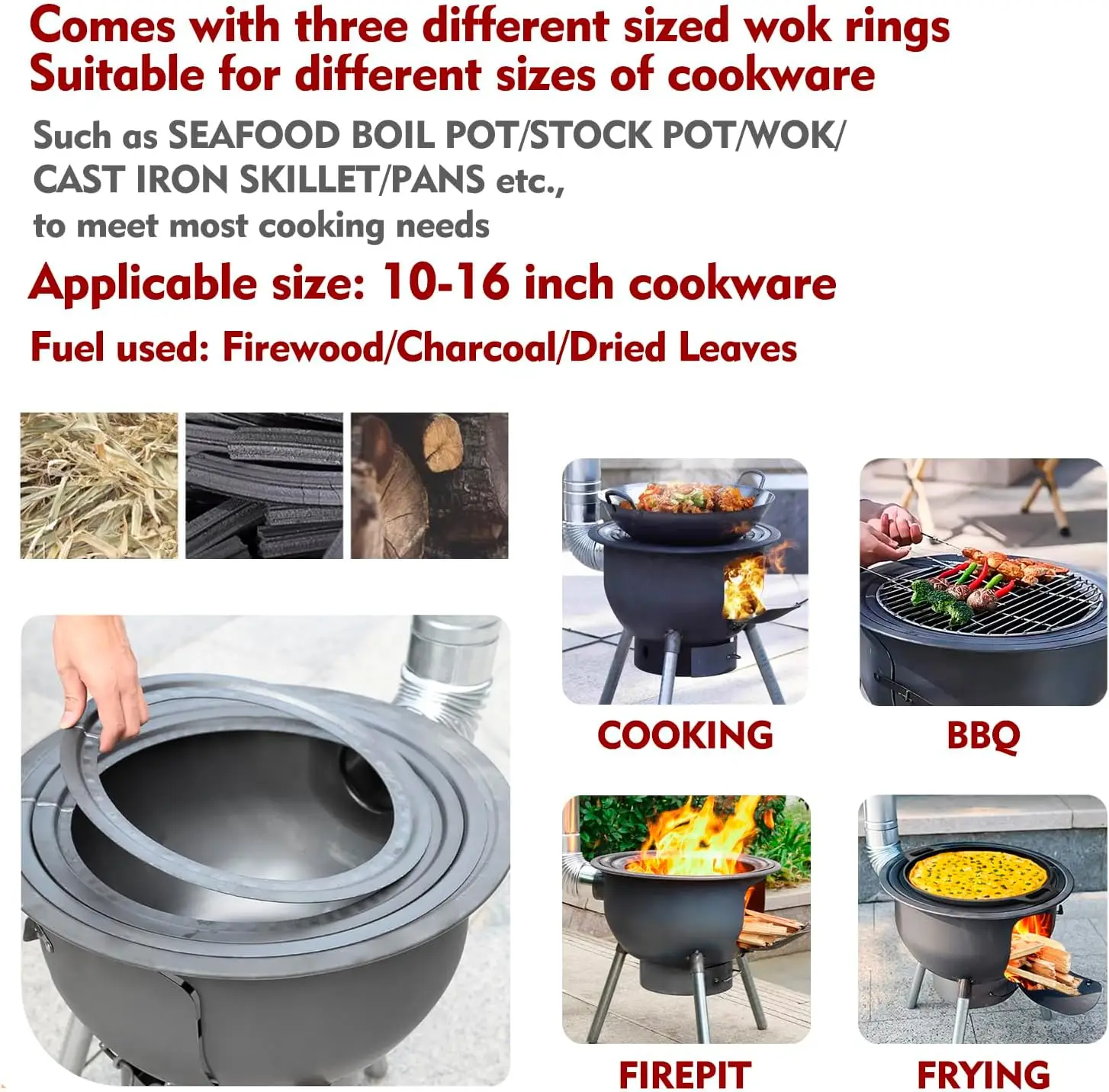 Multifunktionaler Holzofen mit – Outdoor Camping Wood Burning Stove Bewertung und Preis