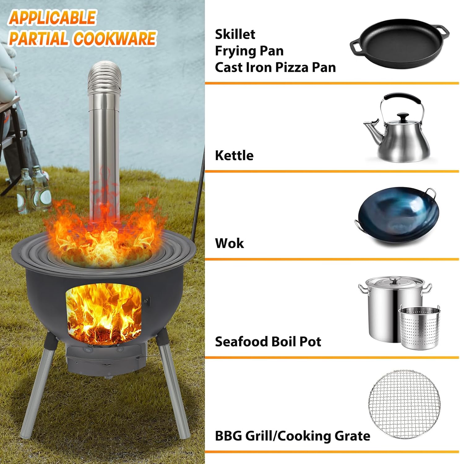 Tragbarer Holzofen für Camping – Outdoor Camping Wood Burning Stove Bewertung und Preis