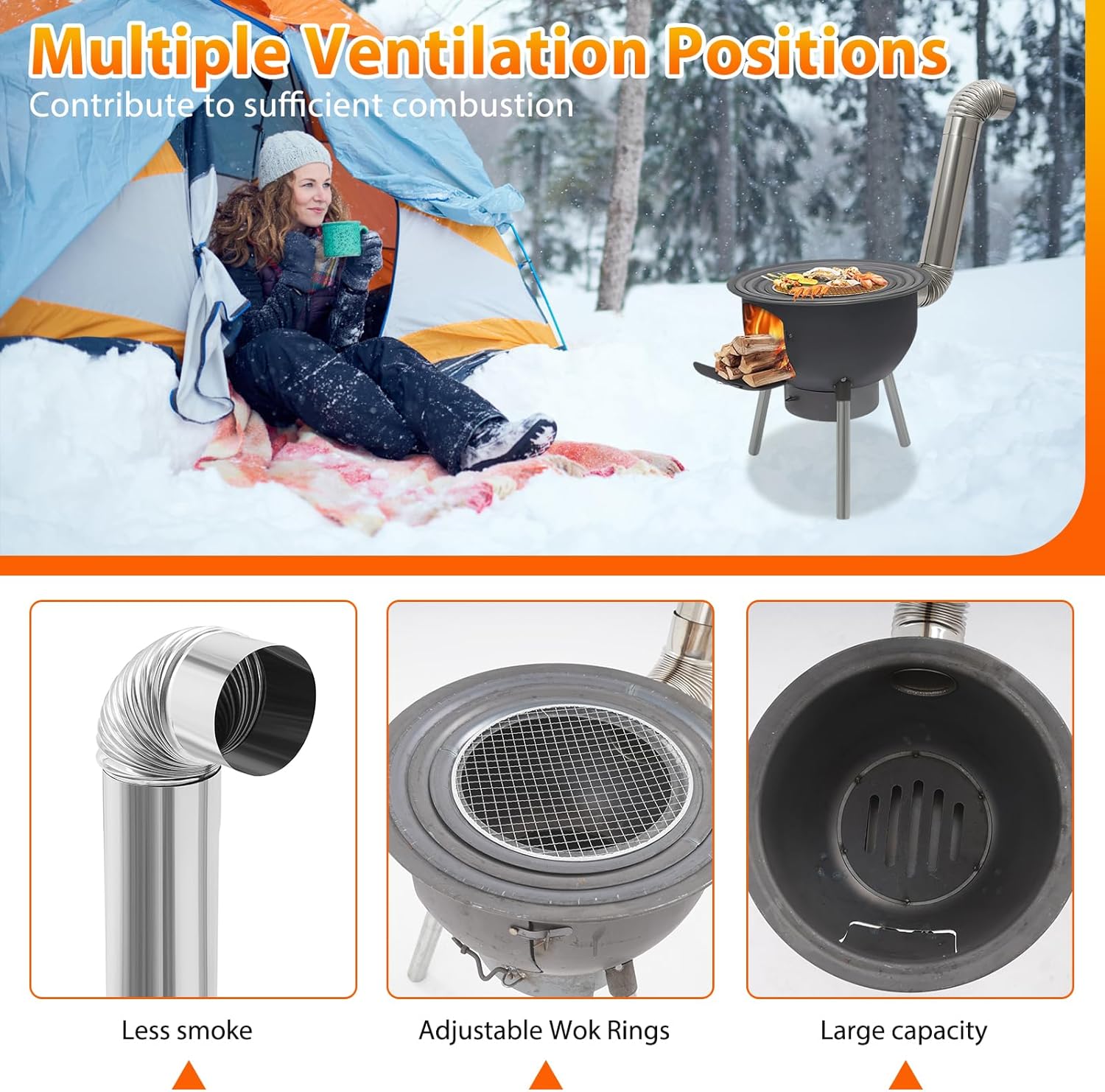 Tragbarer Holzofen für Camping – Outdoor Camping Wood Burning Stove Bewertung und Preis