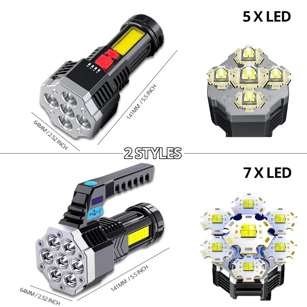 Hochleistungs-7LED Wiederaufla – Outdoor Camping Adventure Lamp Bewertung und Preis