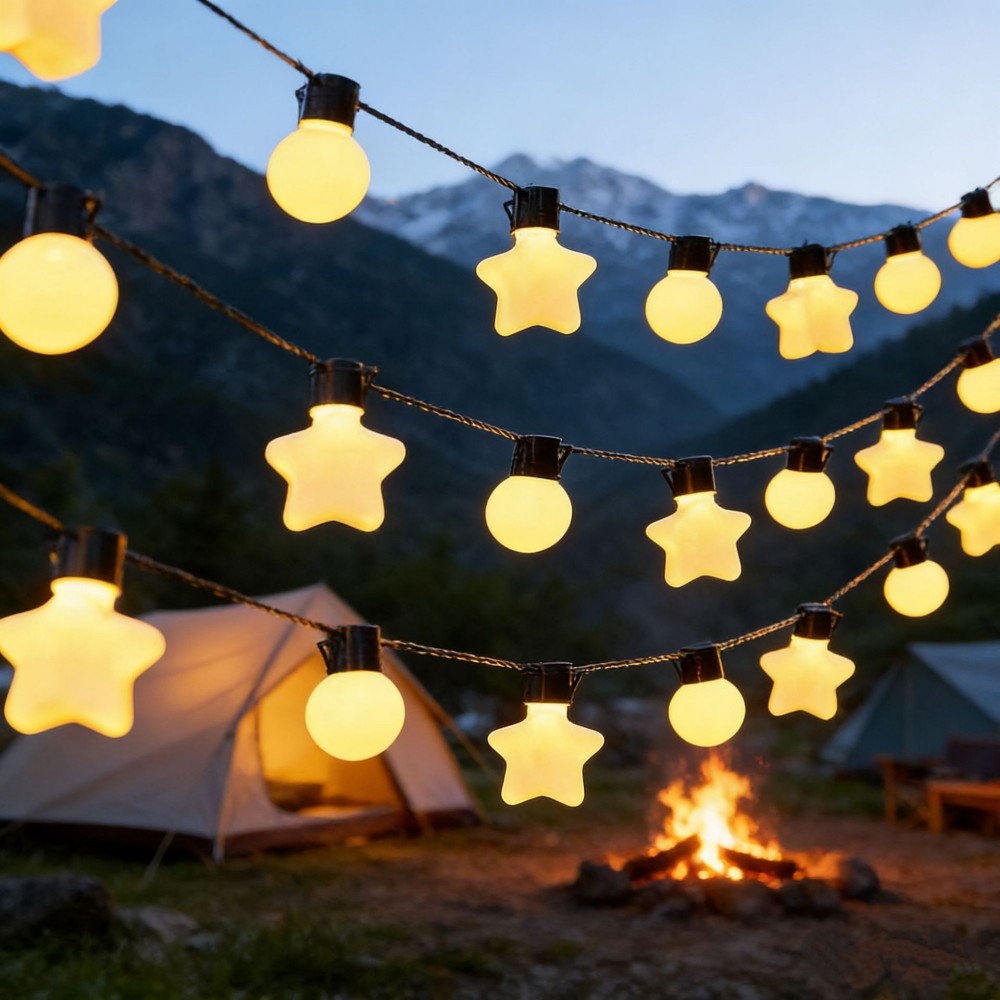 Solar G50 Weiße Stern- und Kug – Outdoor Camping Lights String Bewertung und Preis